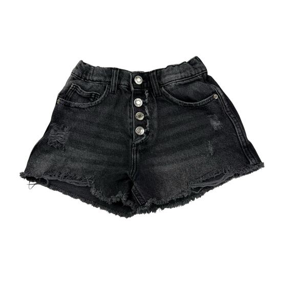Zara Other - Zara Black Distressed Denim Jean Shorts, Size 9